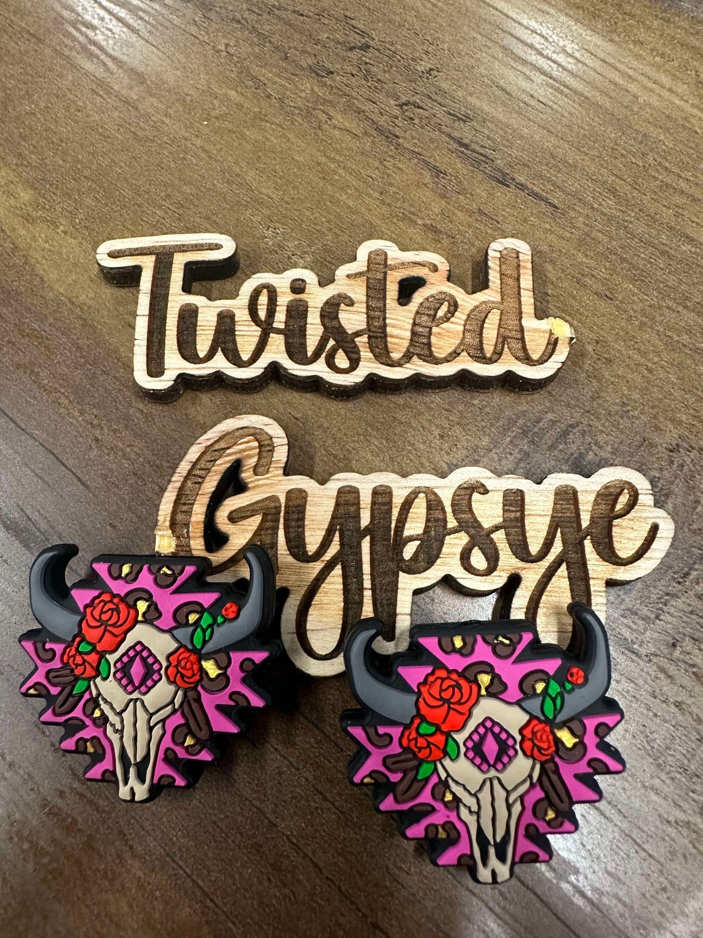 CUSTOM PINK BULLSKULL 2 PACK #72