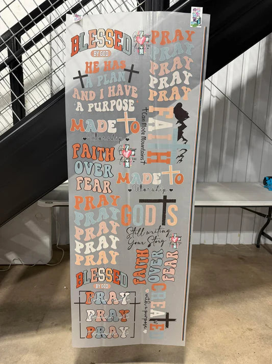 #4 PRE-PRINTED 5 FT CHRISTIAN GANG SHEET-DTF