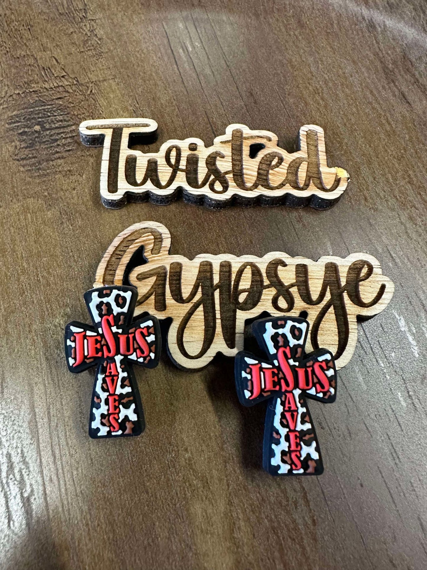 CUSTOM JESUS SAVES CROSS RED 2 PACK #43
