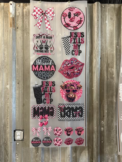 #11 PRE-PRINTED 5 FT PINK GANG SHEET-DTF