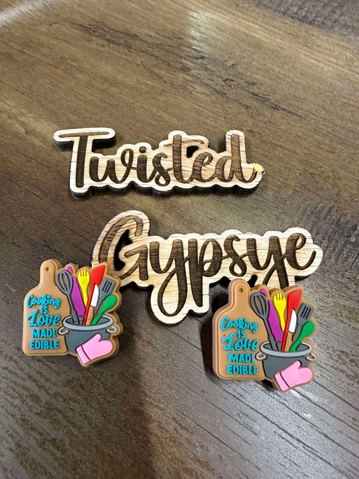 CUSTOM COOKING IS LOVE MADE EDIBLE TAN 2 PACK #117