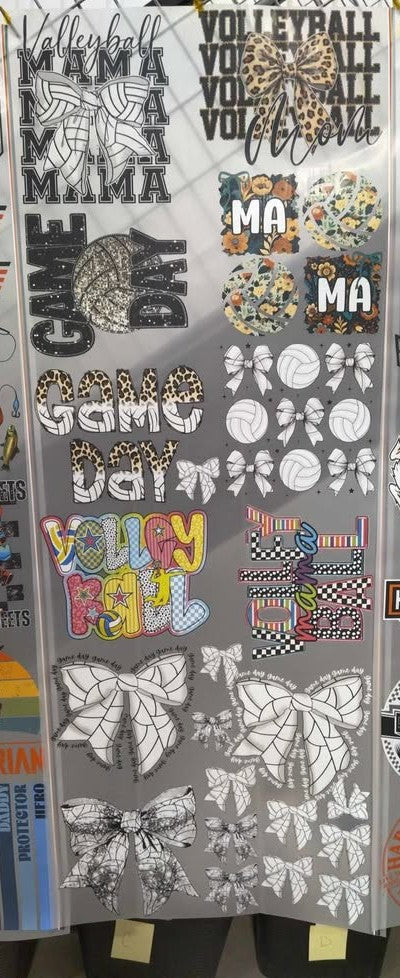 #13 PRE-PRINTED 5 FT VOLLEYBALL GANG SHEET-DTF