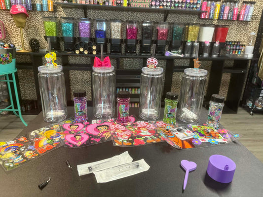 4 KIT MULTI COMBO 20 oz SNOW-GLOBE KIT WITH ACCESSORIES