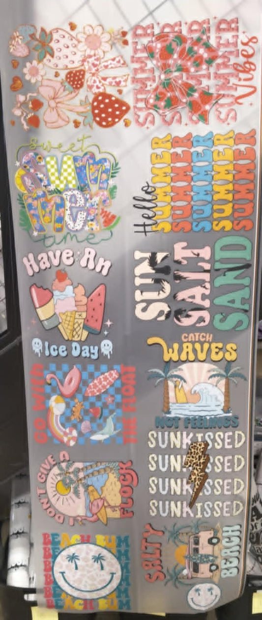 #15 PRE-PRINTED 5 FT SUMMER GANG SHEET-DTF