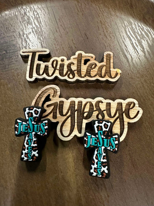 CUSTOM JESUS SAVES TEAL 2 PACK #12