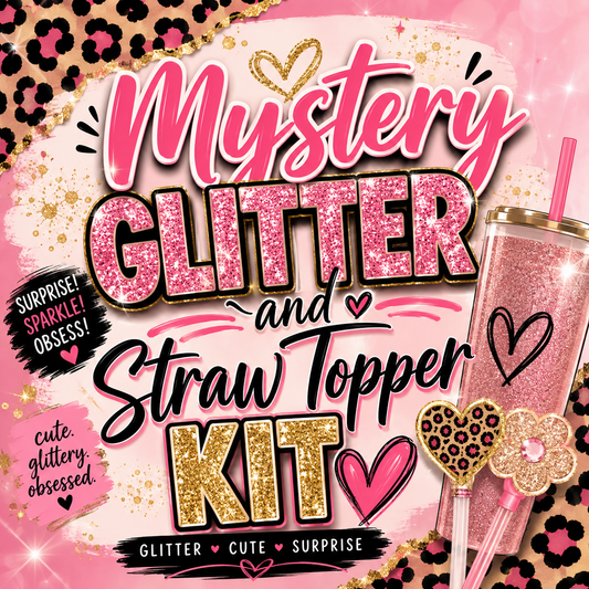 MYSTERY GLITTER AND STRAW TOPPER KIT