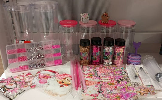 SUPER PRO PACK STARTER SNOWGLOBE KIT PINK CHRISTMAS EDITION